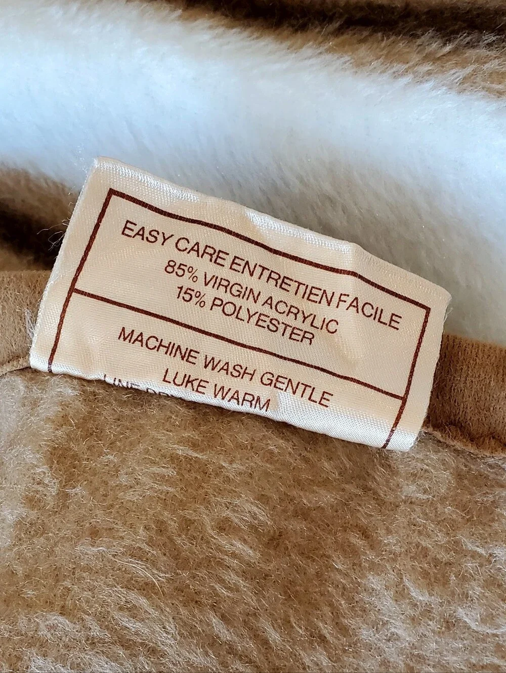 Vtg Biederlack West Germany Cuddle Wrap Sleeping Bag Blanket Brown/Tan EUC